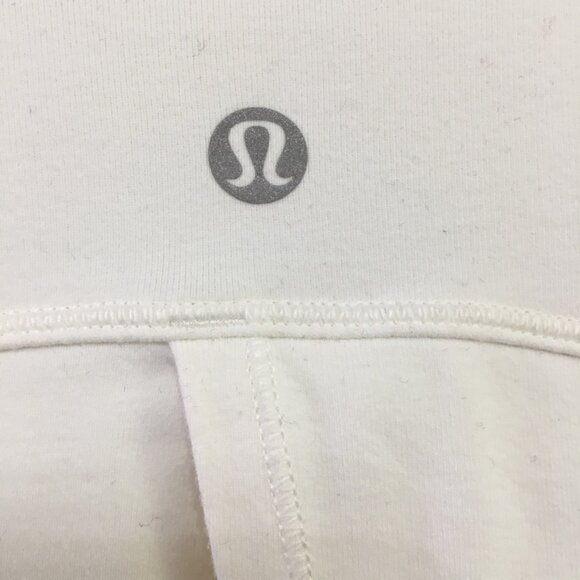 Lululemon Sunshine Salutation Jacket  Womens 6 White Stretch Zip Up Front Pocket - Picture 11 of 16